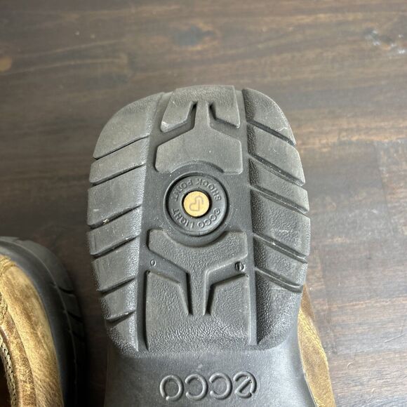 Ecco Light Shock Point Oxfords Lace Shoes Brown Leather Casual Men’s 46 US 12 M - Picture 13 of 15